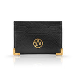 JOSH HAYES LONDON Louis Collection Carder Holder in Black Leather