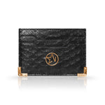 JOSH HAYES LONDON Louis Card Holder in Black Python for Men and Women